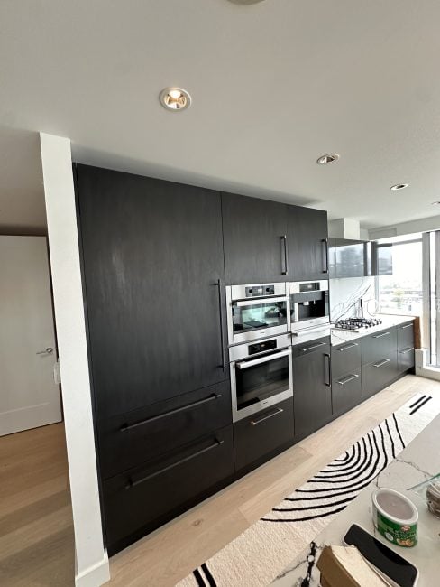 Black Matt Kitchen Cabinet