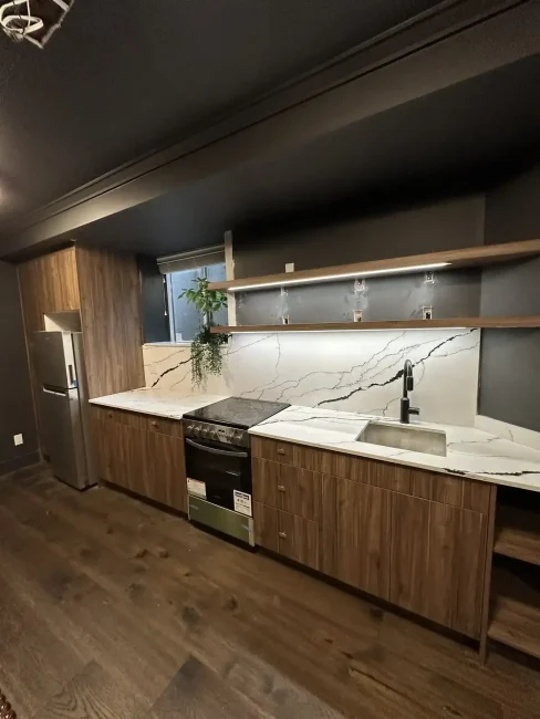 Walnut Kitchen Cabinet North Vancouver