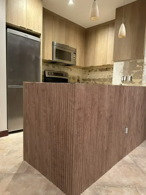 Modern Fluted and Flat Panel Cabinet Whistler
