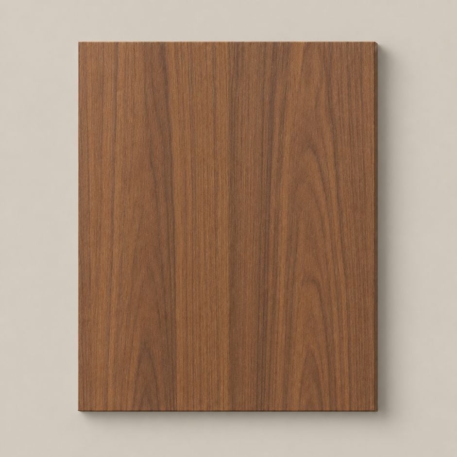Natural walnut cabinet finish
