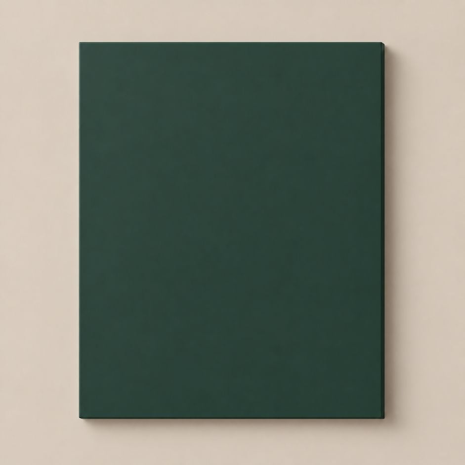 deep forest green flat panel cabinet